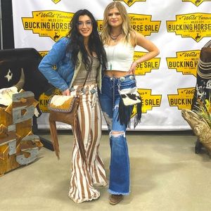 Striped bell bottoms